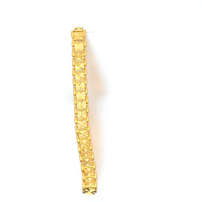 22ct Gold Bracelet with Repeating Square Pattern