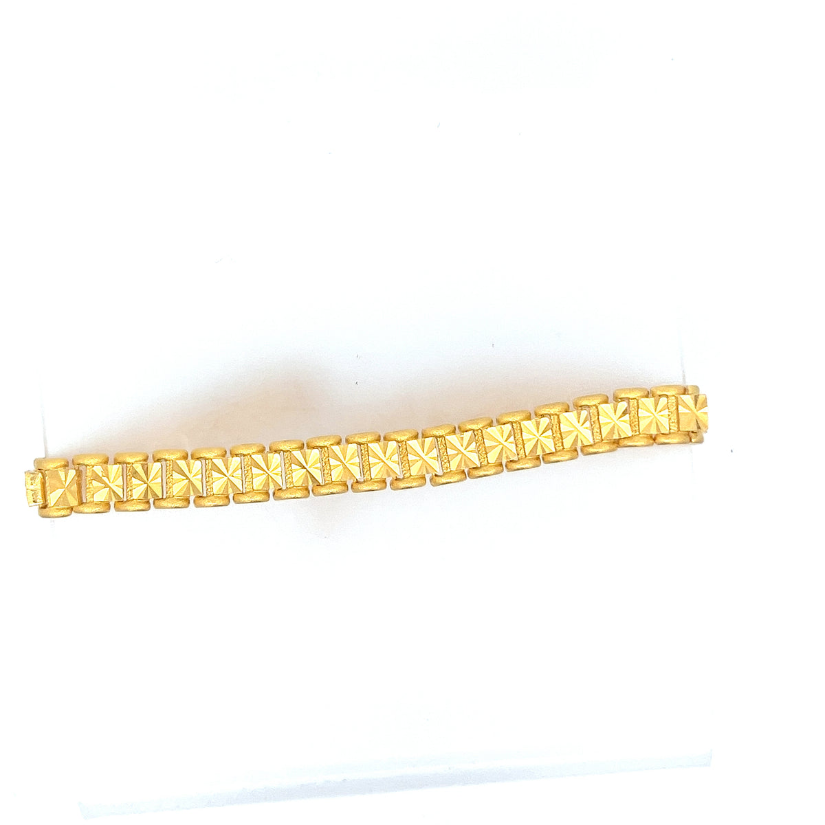 22ct Gold Bracelet with Repeating Square Pattern