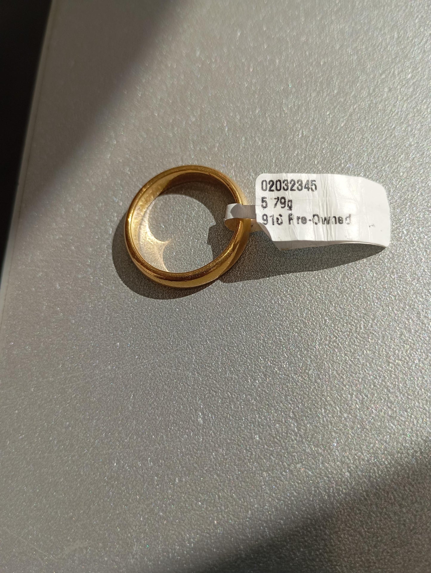 22ct Gold Plain Rounded Band Ring