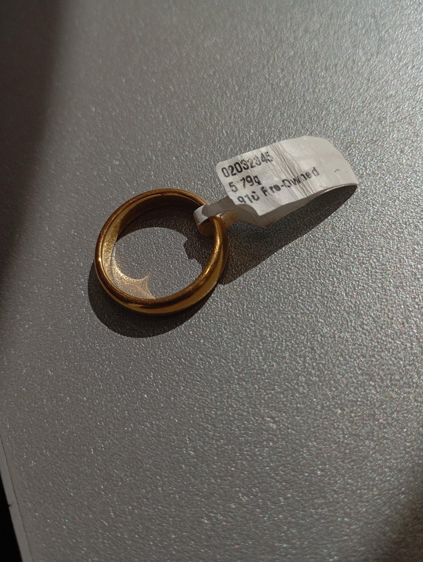 22ct Gold Plain Rounded Band Ring