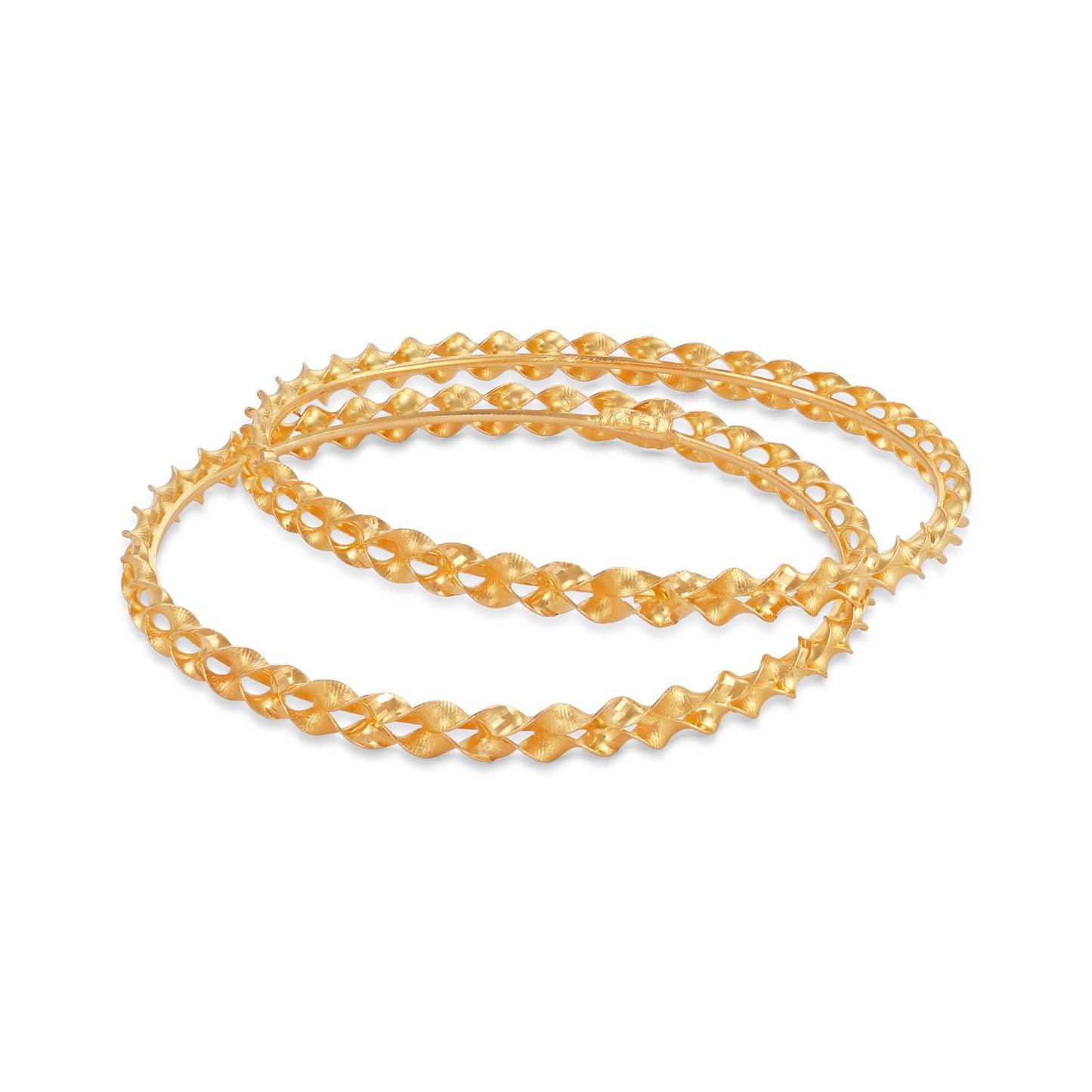 22ct pre-owned yellow gold bangles 02033003