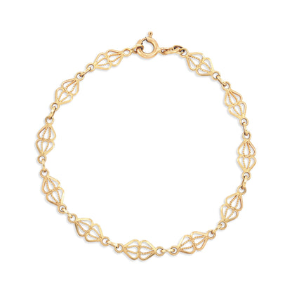 9ct yellow gold retro style bracelet 02033023