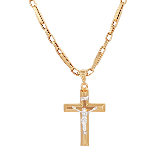 14ct Yellow Gold Pre- owned Chain with cross pendant 02033671