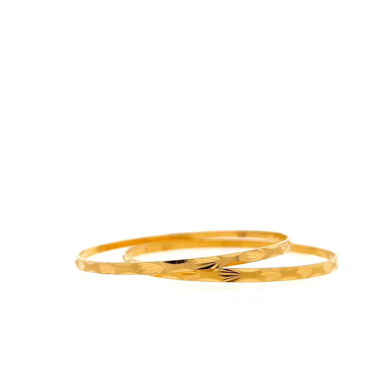 22ct Gold Engraved Pattern Bangles