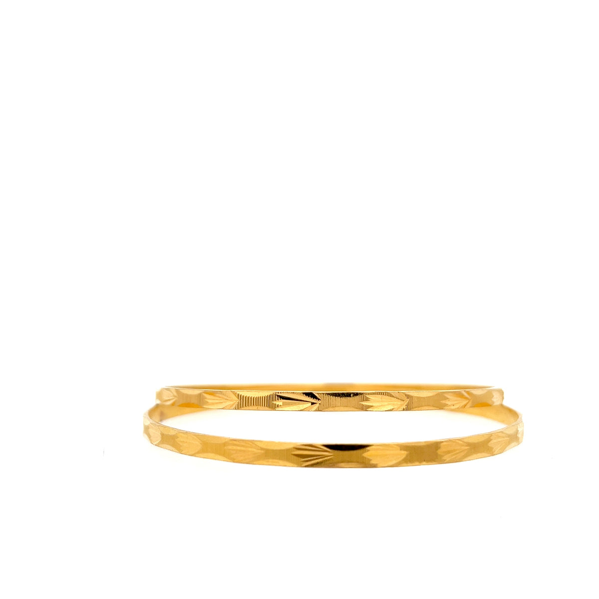 22ct Gold Engraved Pattern Bangles
