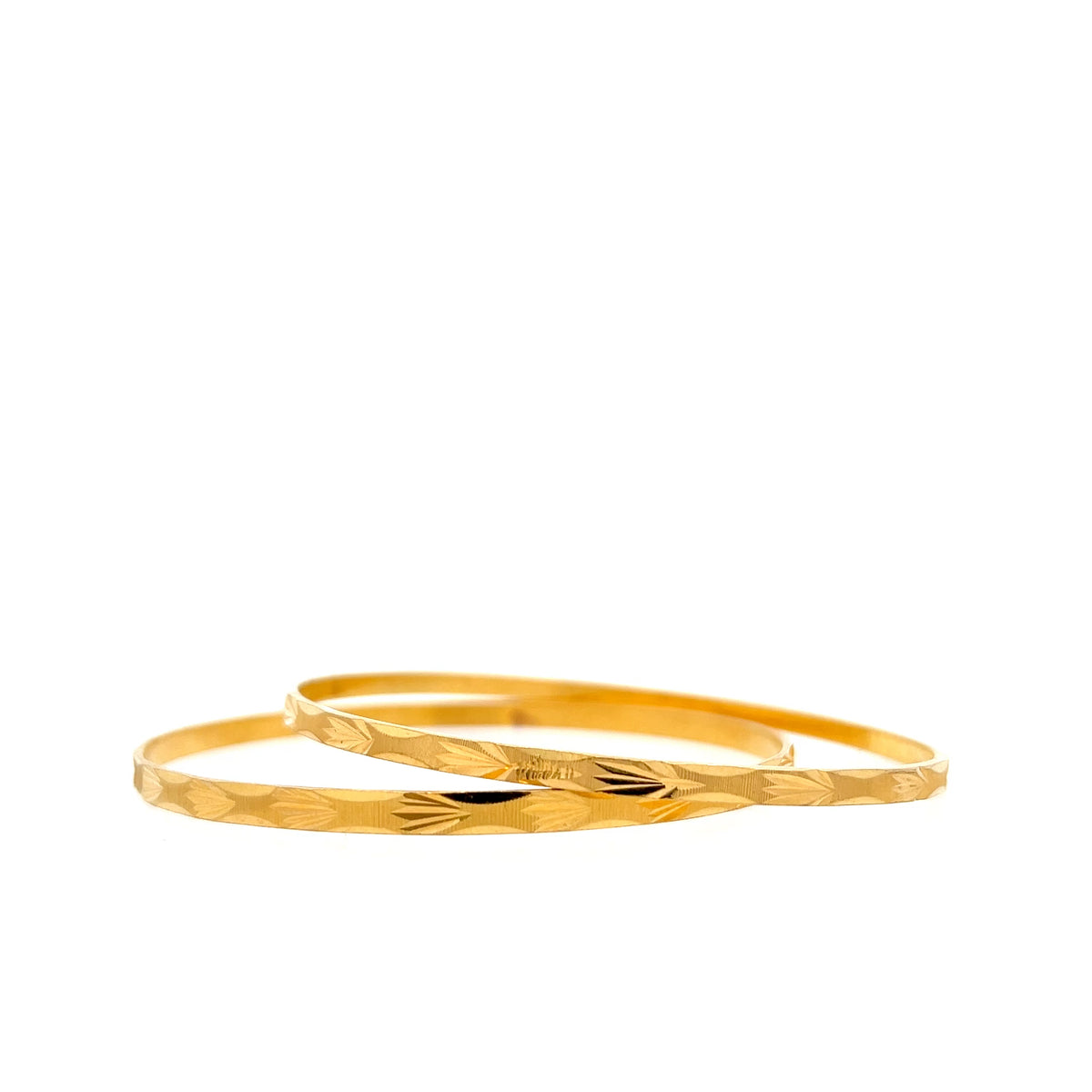 22ct Gold Engraved Pattern Bangles