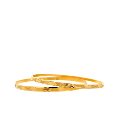 22ct Gold Engraved Pattern Bangles