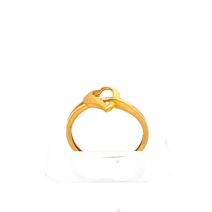 22ct Gold Heart Design Ring with Openwork Detail