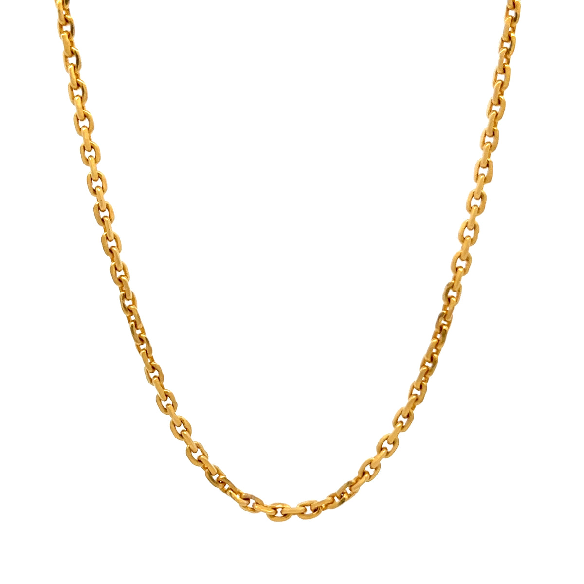 22ct Gold Chain Necklace with Oval Link Design