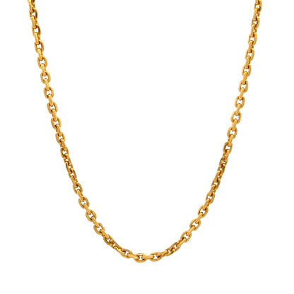 22ct Gold Chain Necklace with Oval Link Design