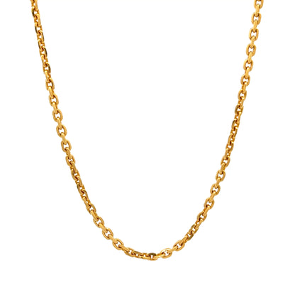 22ct Gold Chain Necklace with Oval Link Design
