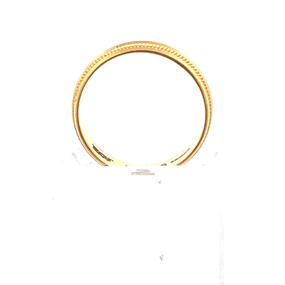 22ct Gold Patterned Band Ring