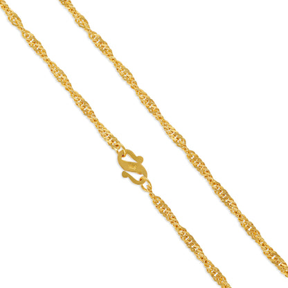 22ct yellow gold twist chain 05001650