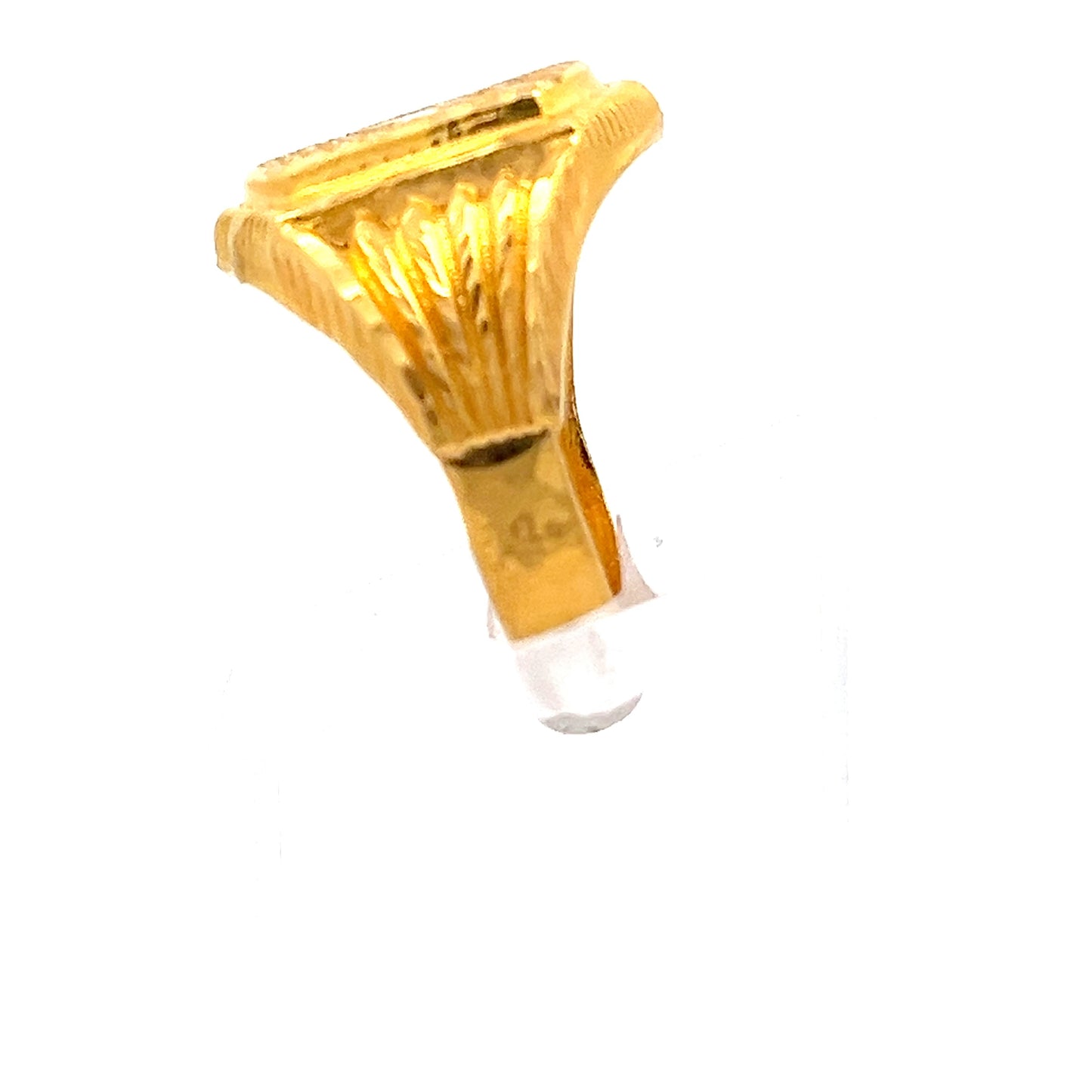 22ct Gold Signet Ring with Engraved Rectangular Face