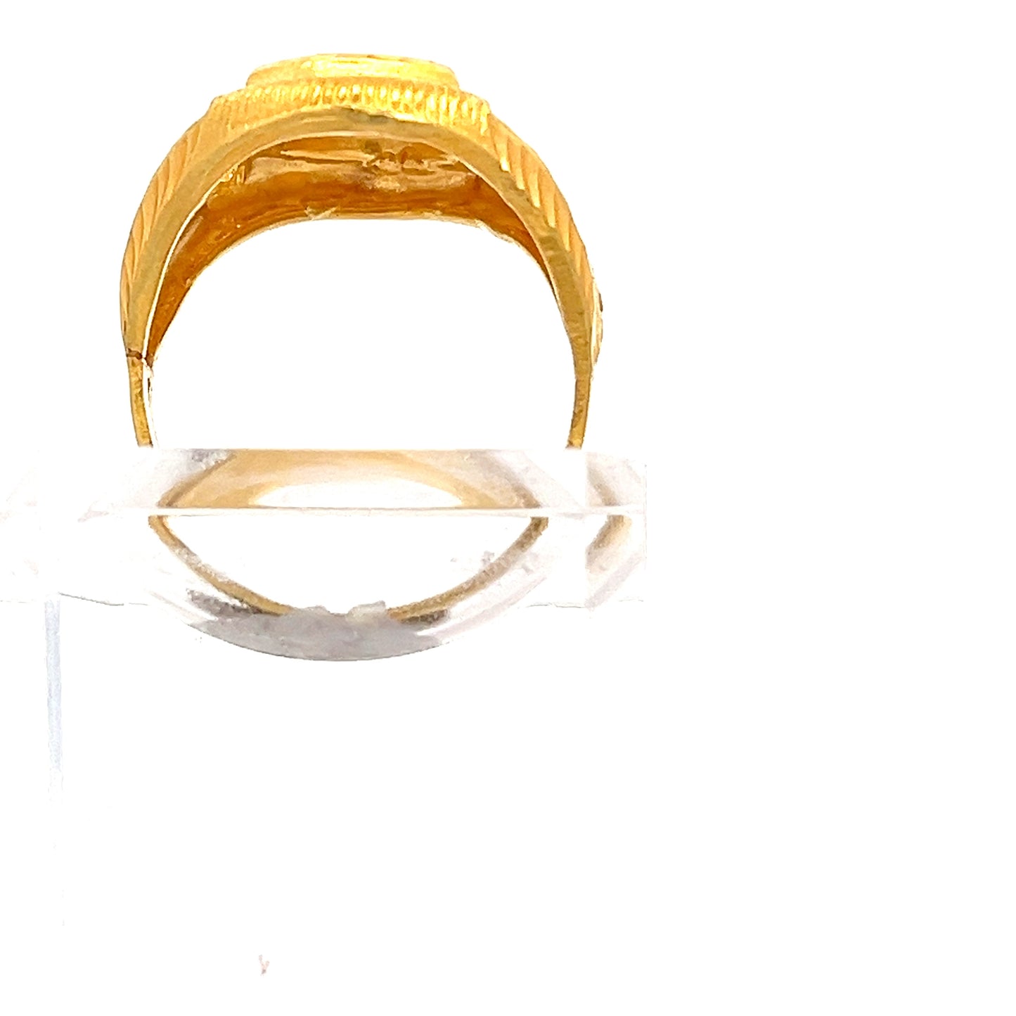 22ct Gold Signet Ring with Engraved Rectangular Face