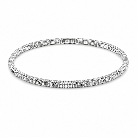 18ct Gold Multi-Row Textured Bangles