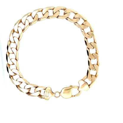 9ct Yellow Gold Curb Chain Bracelet