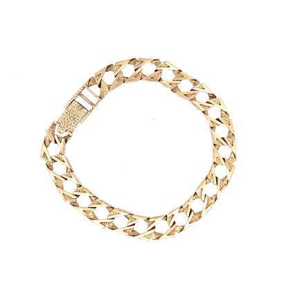 9ct Gold Textured Geometric Link Bracelet