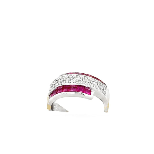 18ct white gold pre-owned diamond ring 09000816