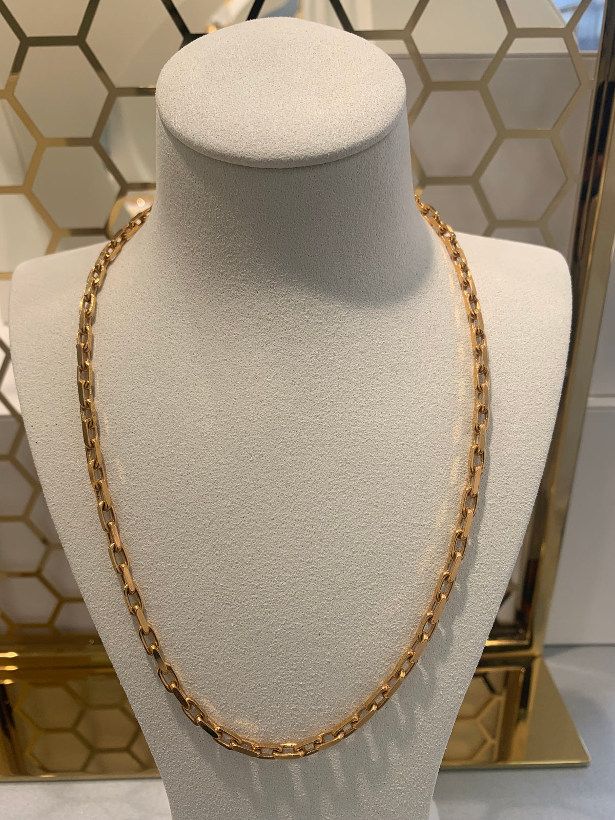 9ct Gold Rectangular Link Chain