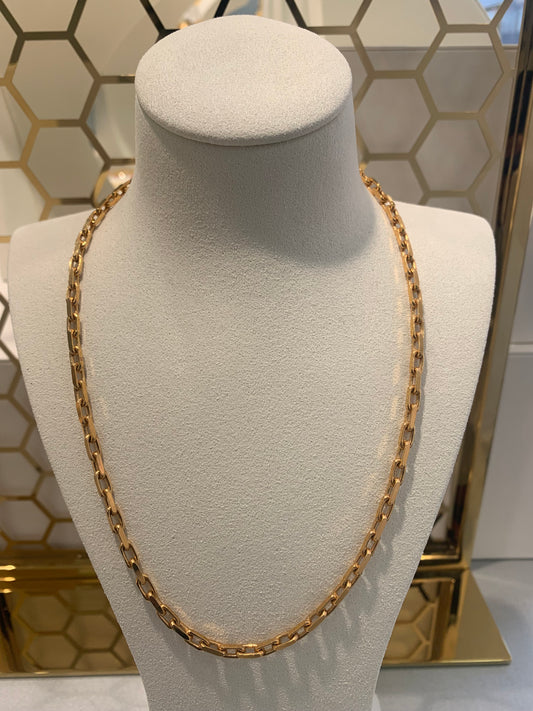 9ct Gold Rectangular Link Chain