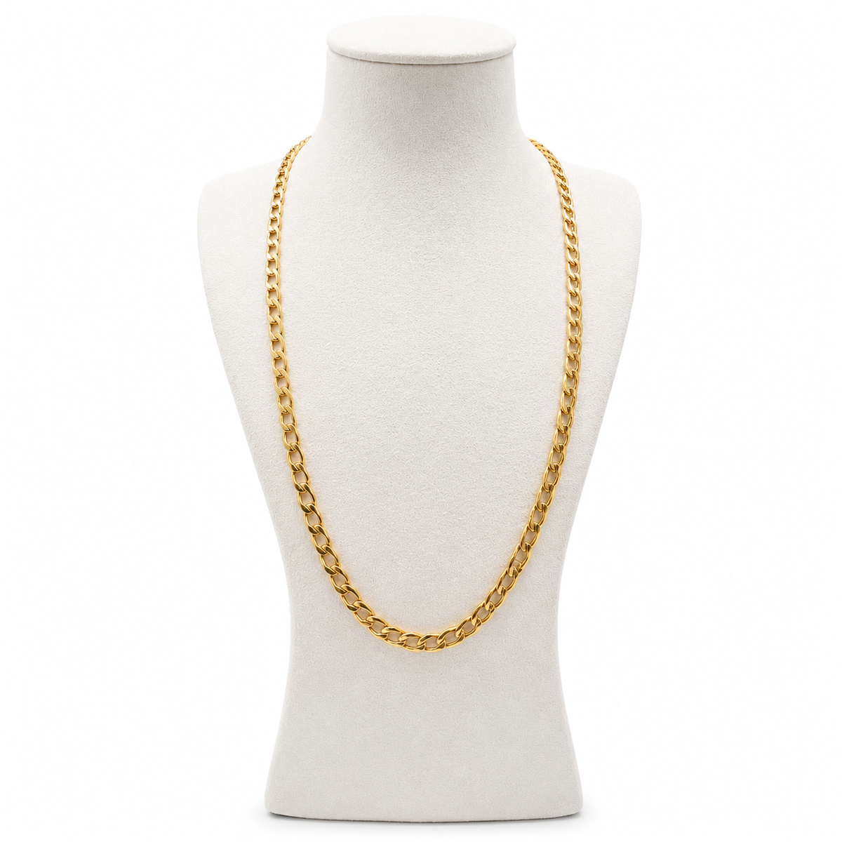 22ct Gold Curb Chain with Polished Interlocking Links