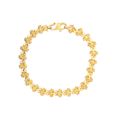 22ct Gold Leaf Motif Bracelet