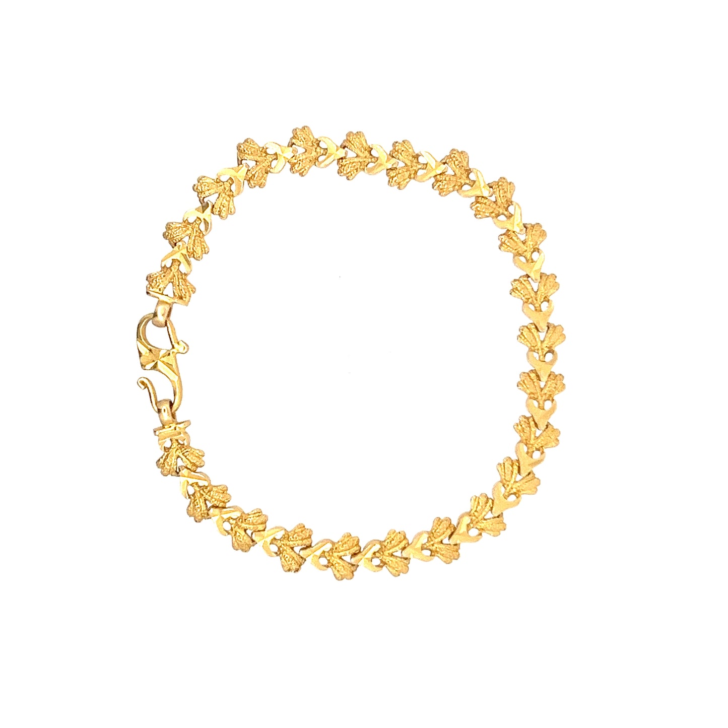 22ct Gold Leaf Motif Bracelet