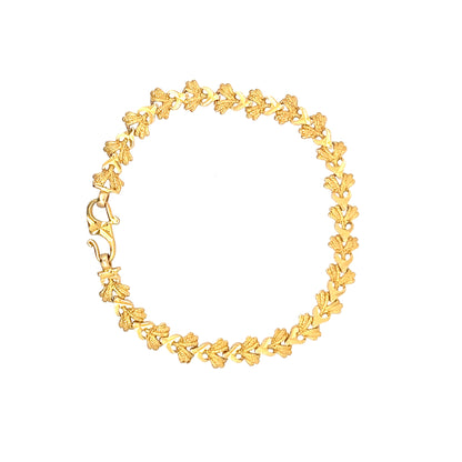 22ct Gold Leaf Motif Bracelet