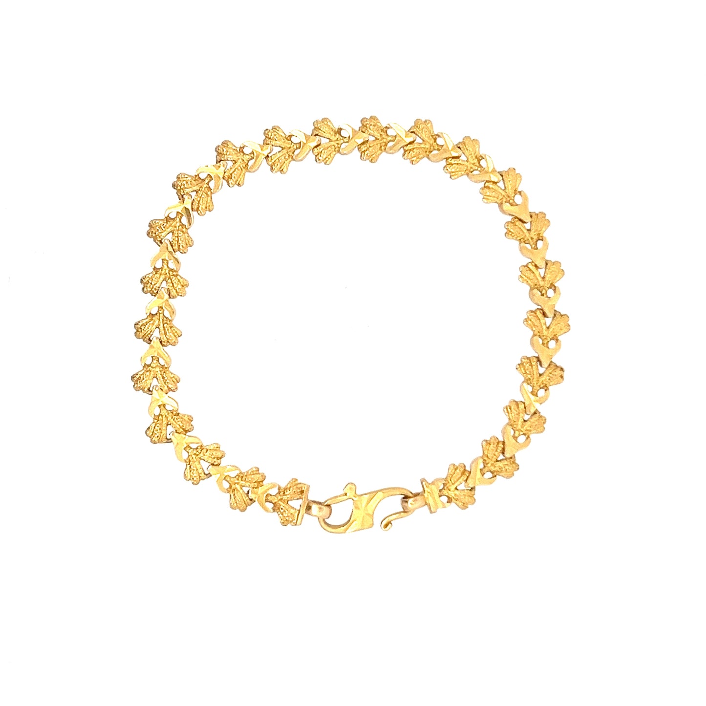 22ct Gold Leaf Motif Bracelet