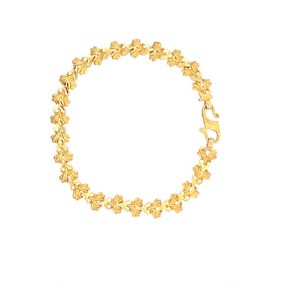 22ct Gold Leaf Motif Bracelet
