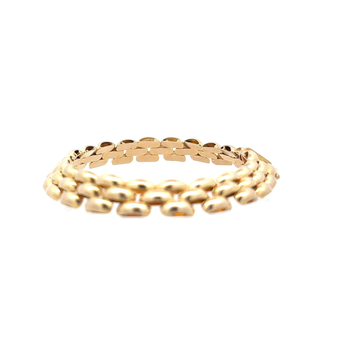 9ct Gold Three Row Curb Link Bracelet