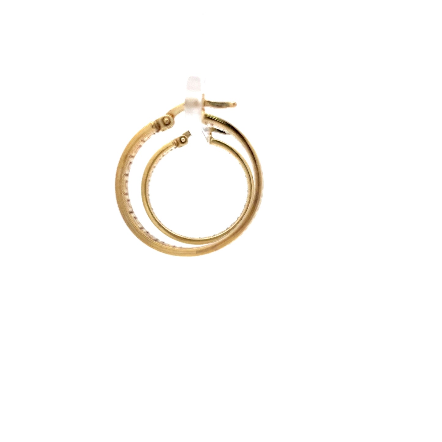 9ct Gold Greek Key Pattern Hoop Earrings