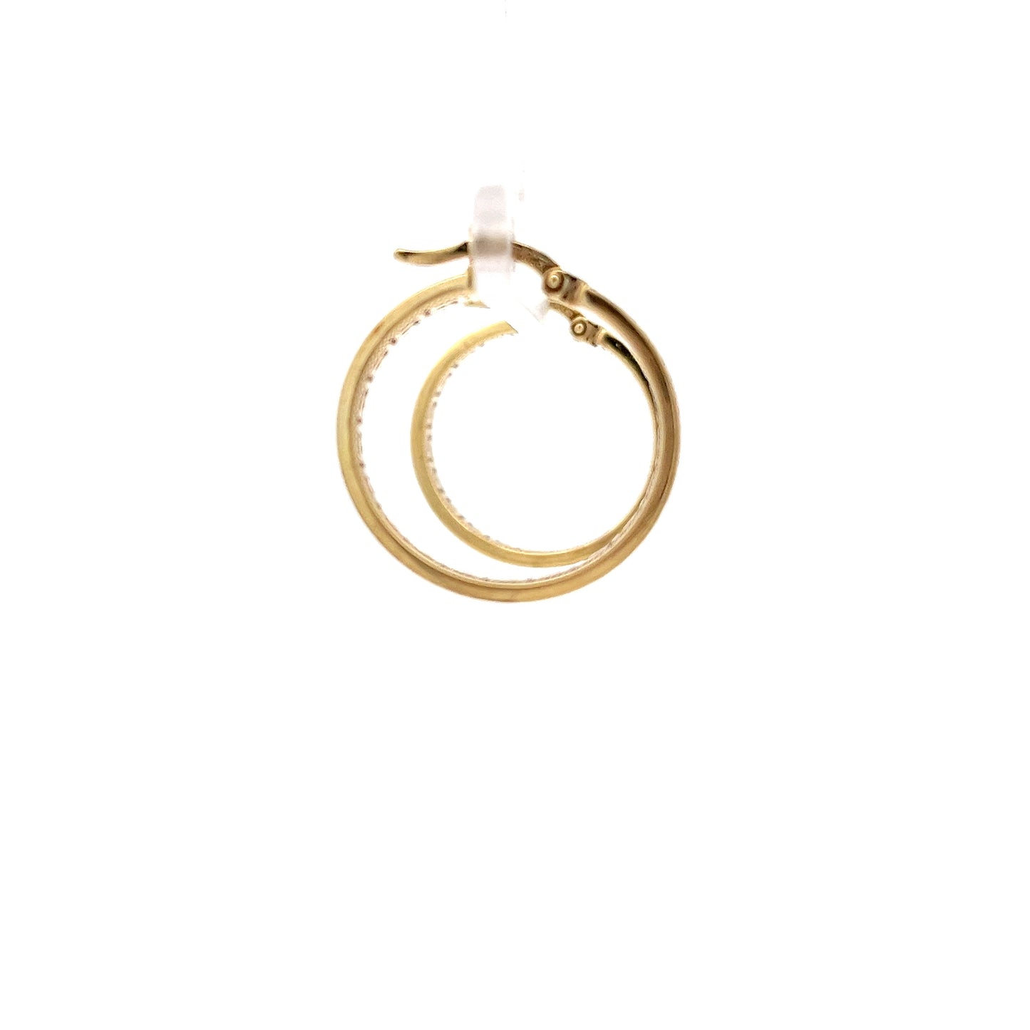 9ct Gold Greek Key Pattern Hoop Earrings