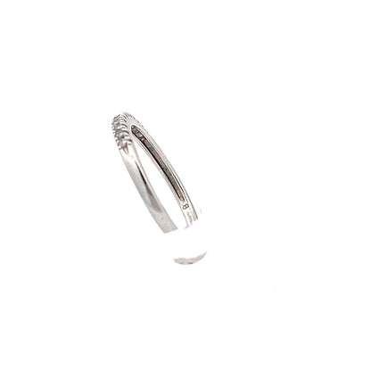 9ct Gold Half Eternity Ring with Clear Stone Setting