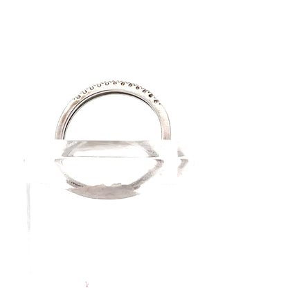 9ct Gold Half Eternity Ring with Clear Stone Setting