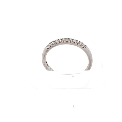 9ct Gold Half Eternity Ring with Clear Stone Setting