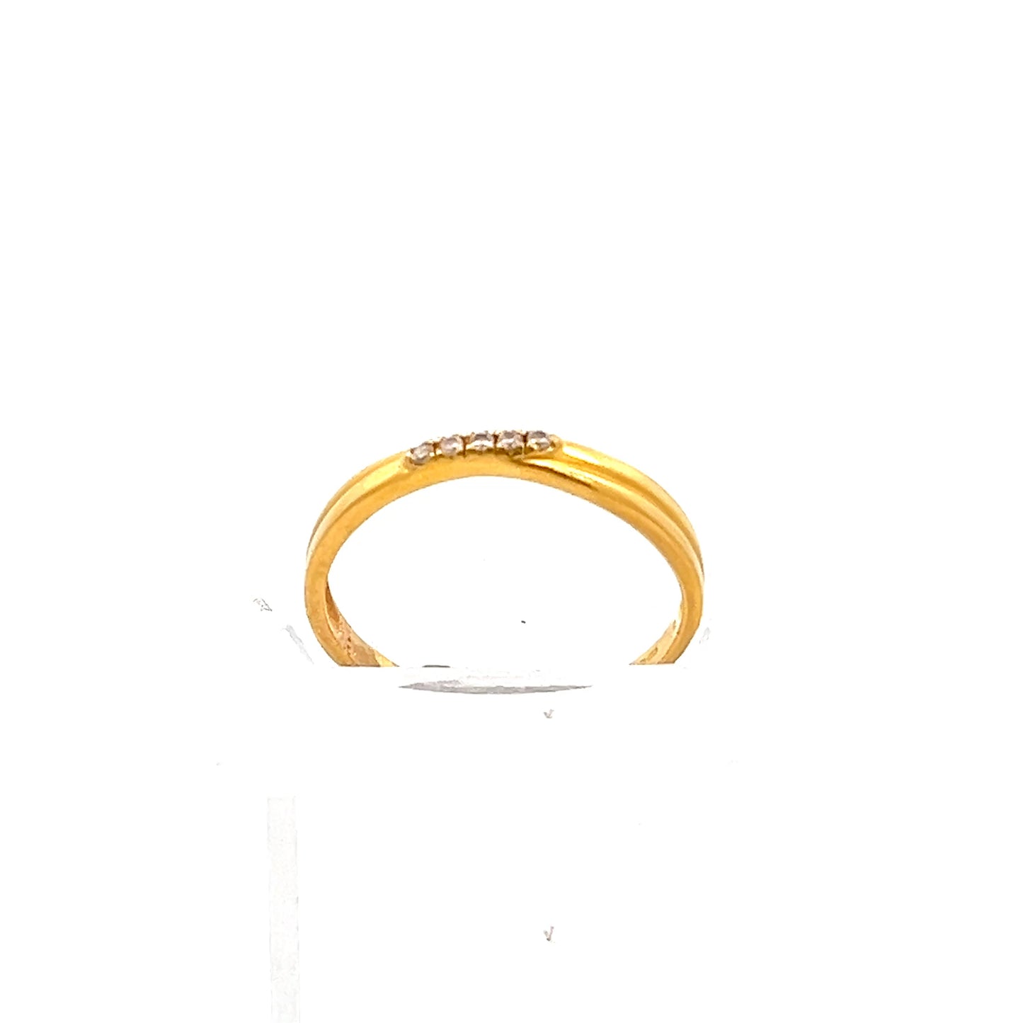 22ct Gold Ring with Five Clear Stones