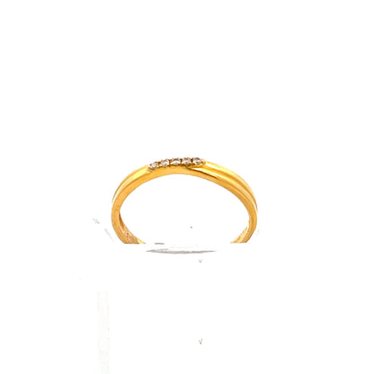 22ct Gold Ring with Five Clear Stones