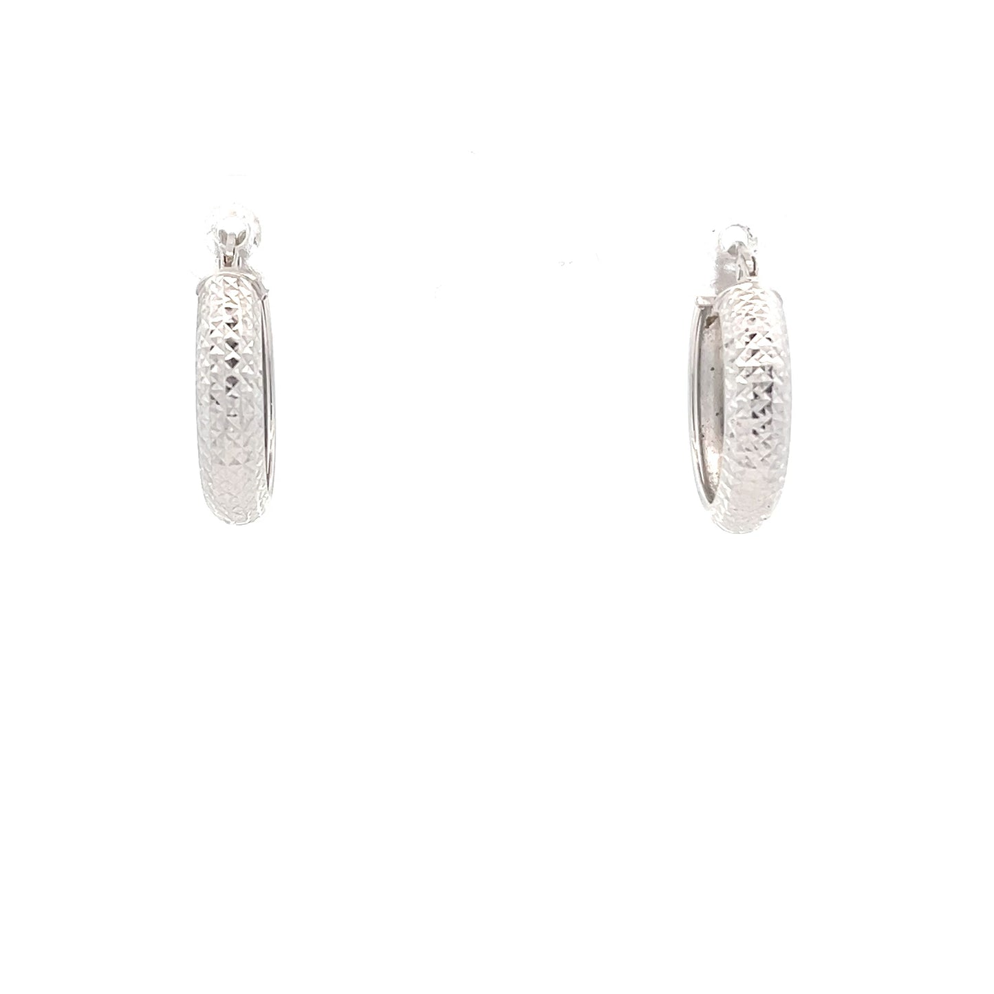 9ct Gold Textured Hoop Earrings