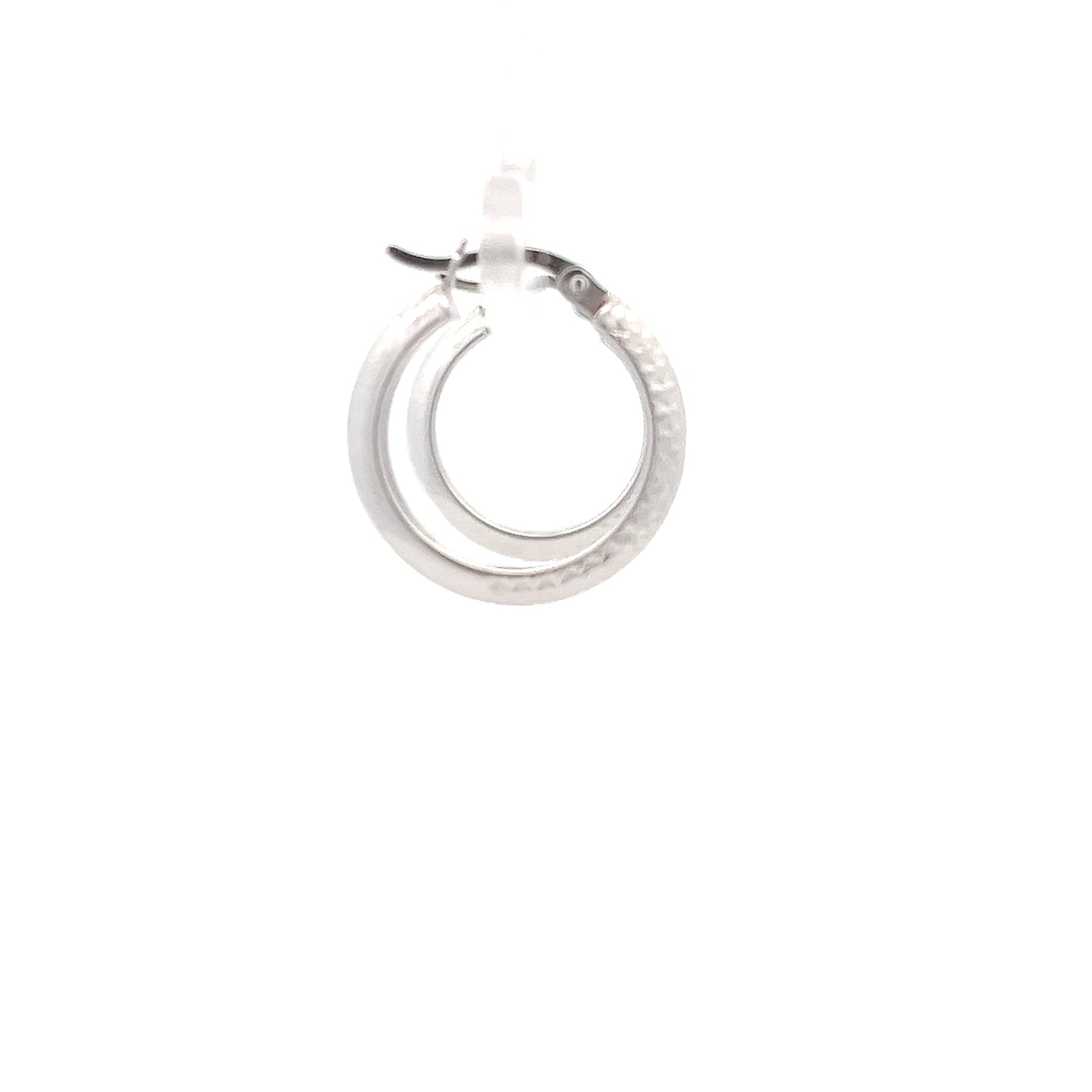 9ct Gold Textured Hoop Earrings