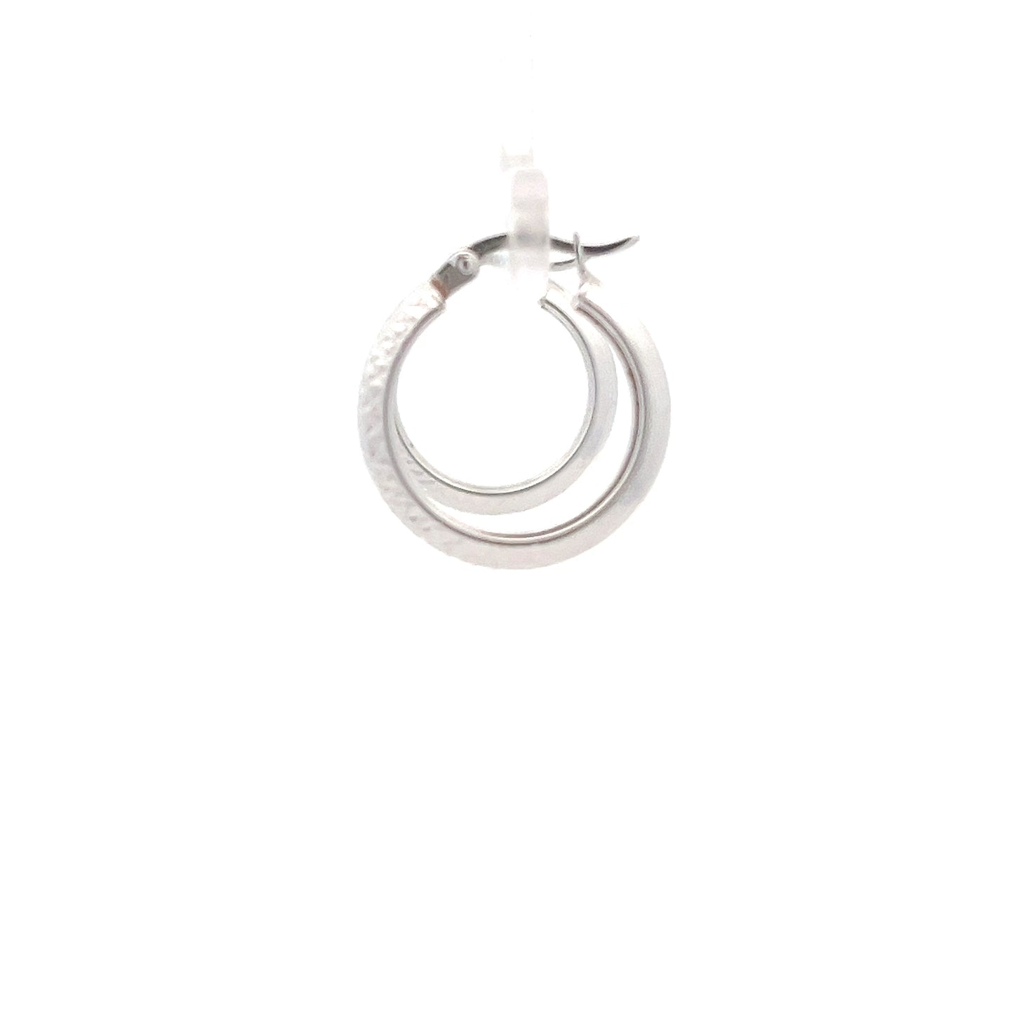 9ct Gold Textured Hoop Earrings