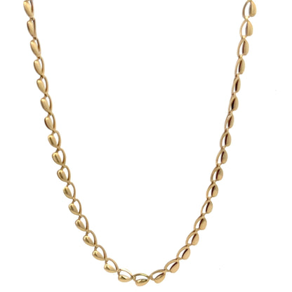 14ct Gold Twisted Teardrop Link Chain - FJewellery