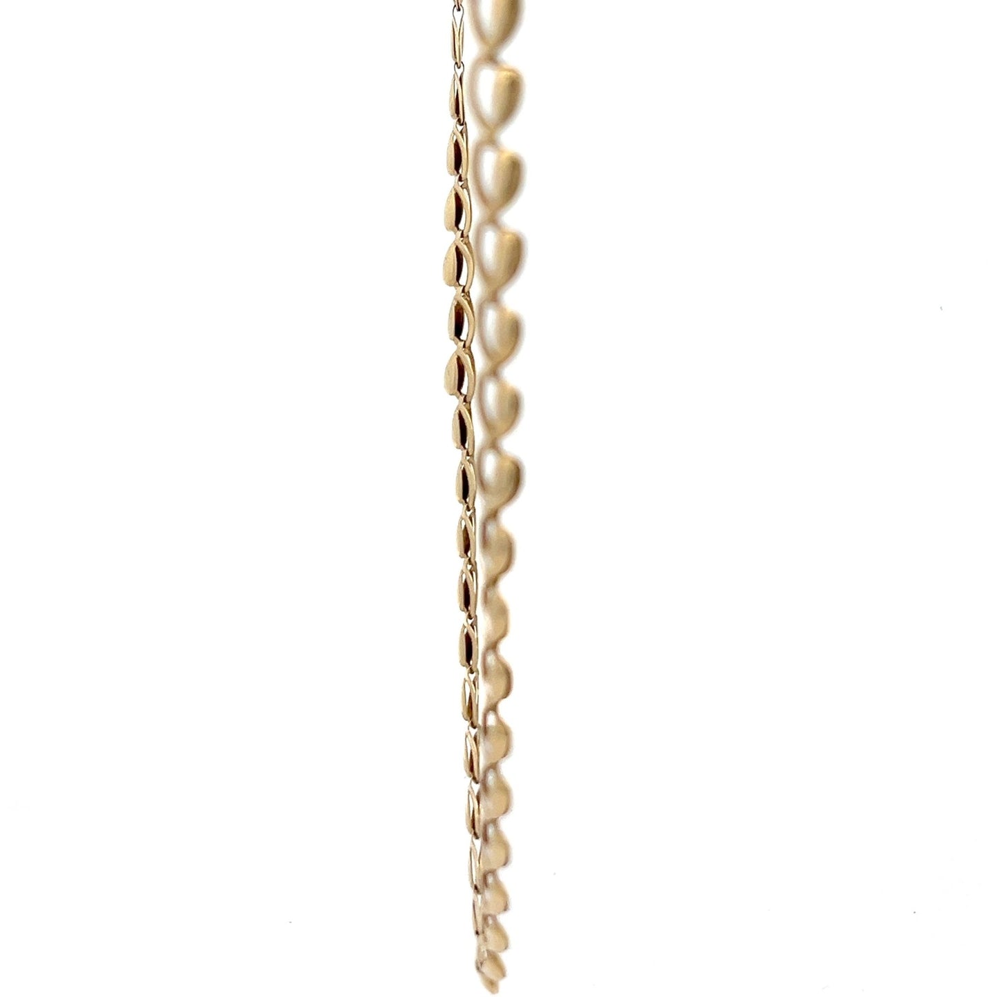 14ct Gold Twisted Teardrop Link Chain - FJewellery