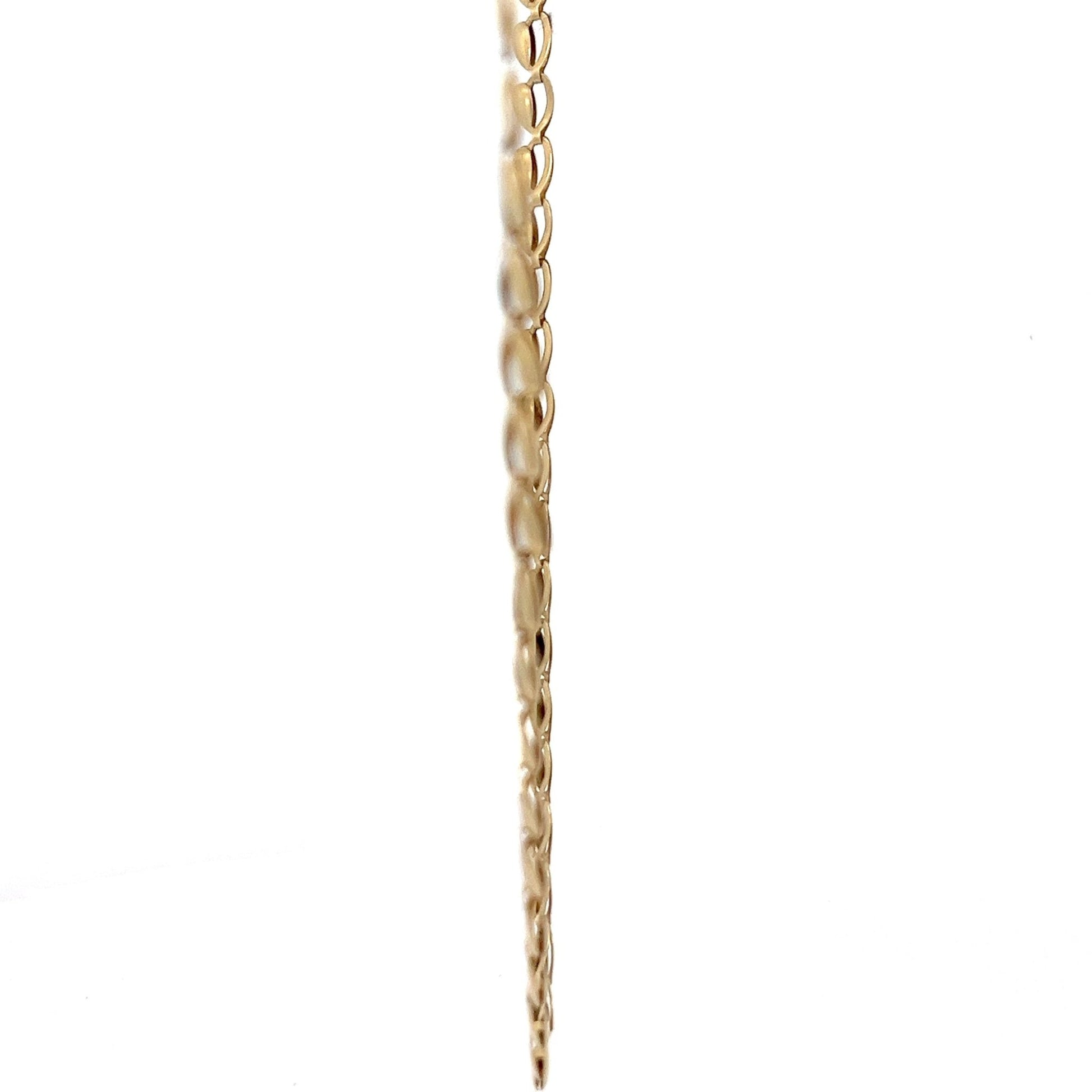 14ct Gold Twisted Teardrop Link Chain - FJewellery