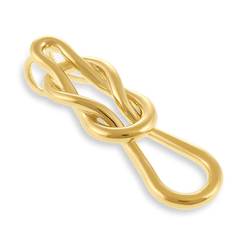 14ct Solid 1 Micron Gold Plated Sterling Silver Knot Pendant PPD1001 - FJewellery