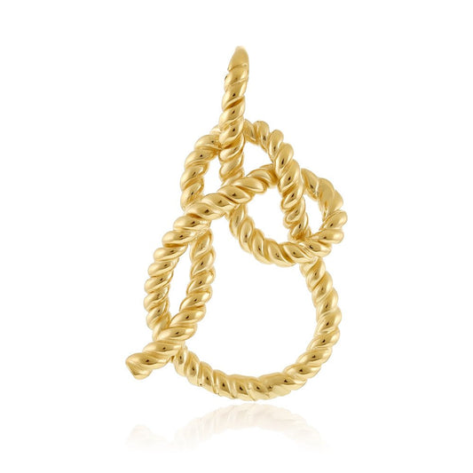 14ct Solid 1 Micron Gold Plated Sterling Silver Knot Pendant PPD1002 - FJewellery