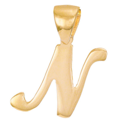 14ct Solid Gold Initial Pendant Letter N - 18mm PD60003 - 14Y - N - FJewellery