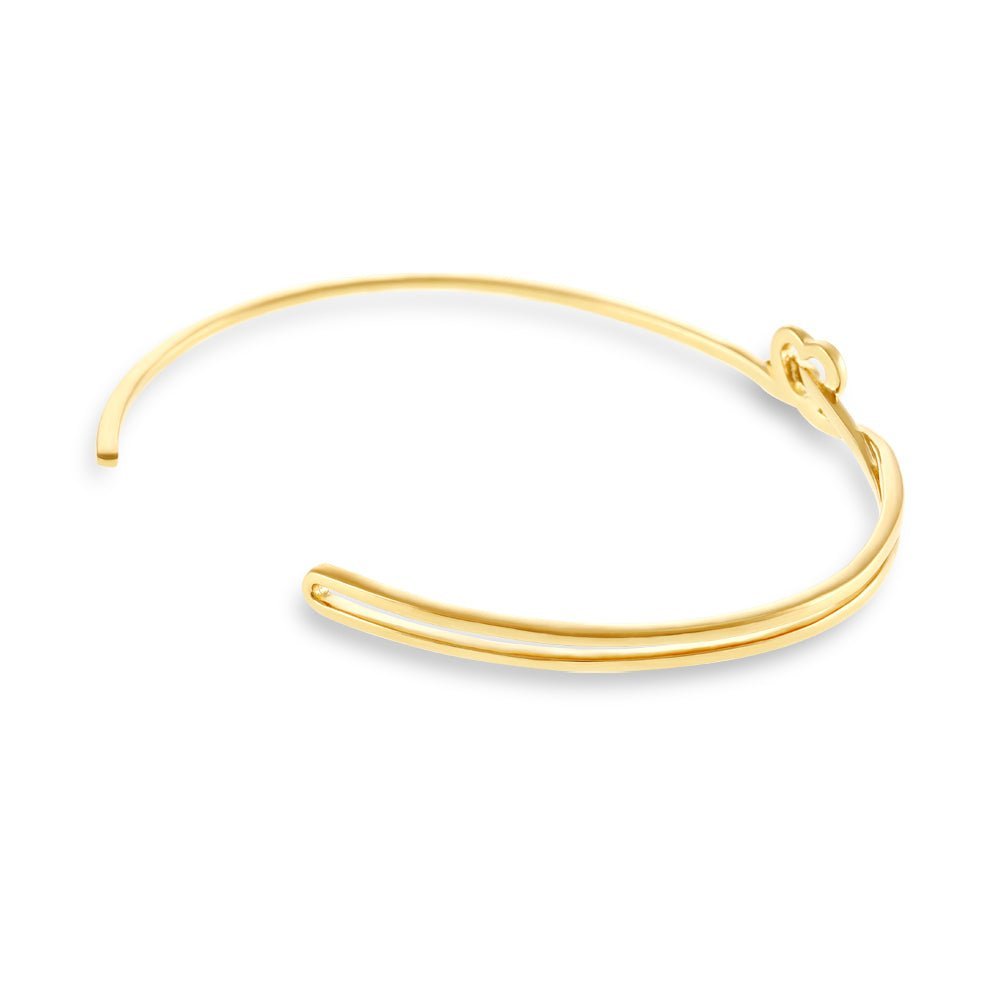 14ct Solid Gold Plated Bangle 1 Micron 61x51mm PBN1001 - FJewellery