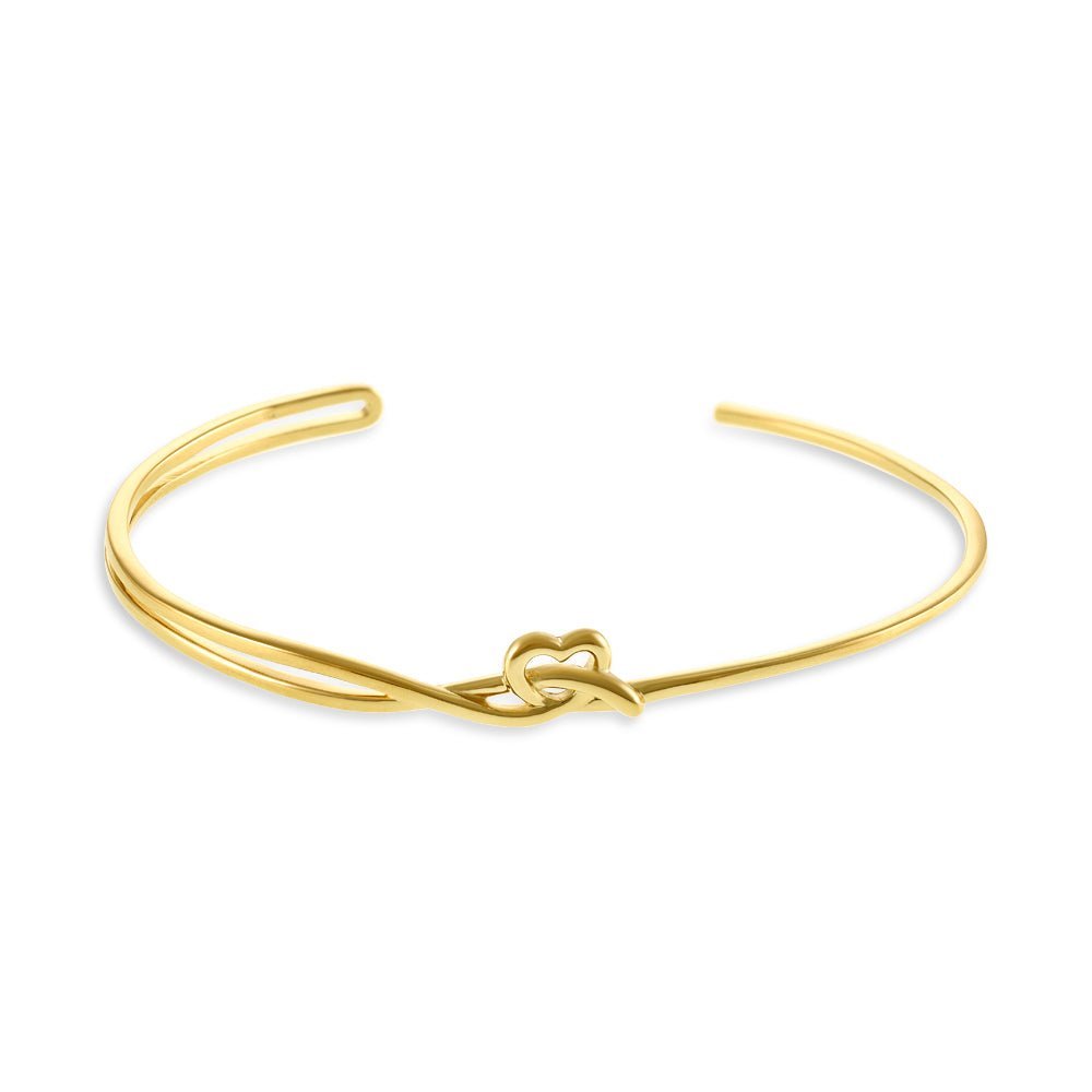 14ct Solid Gold Plated Bangle 1 Micron 61x51mm PBN1001 - FJewellery